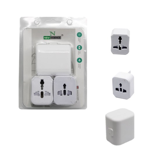 ADAPTADOR DE VIAGEM NEW SCIENCE (REF: 7427) 125V 6A/250V 13A BRANCO ADAPTADOR DE VIAGEM NEW SCIENCE (REF: 7427) 125V 6A/250V 13A BRANCO